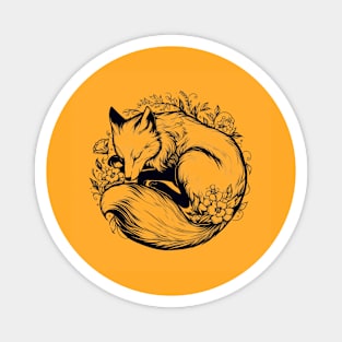 Flower Fox Magnet